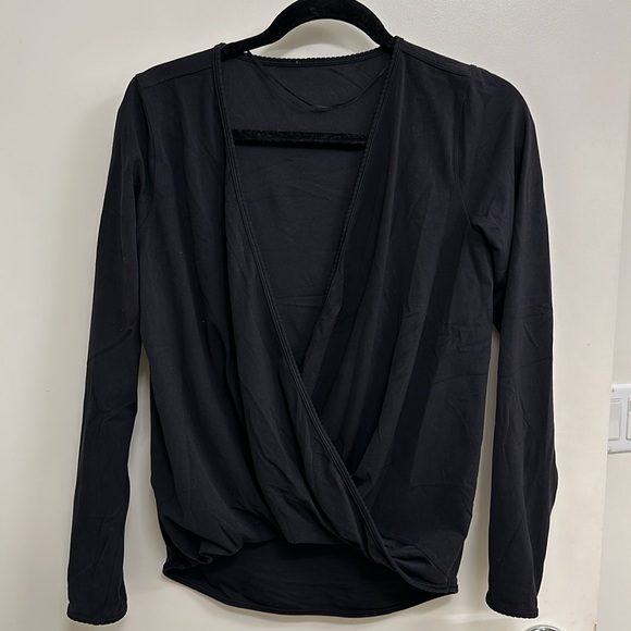 Lululemon Drape front black long sleeve - Picture 2 of 2